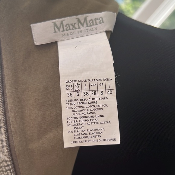 Max Mara Camo Peplum Dress, Size 6 - Picture 7 of 7